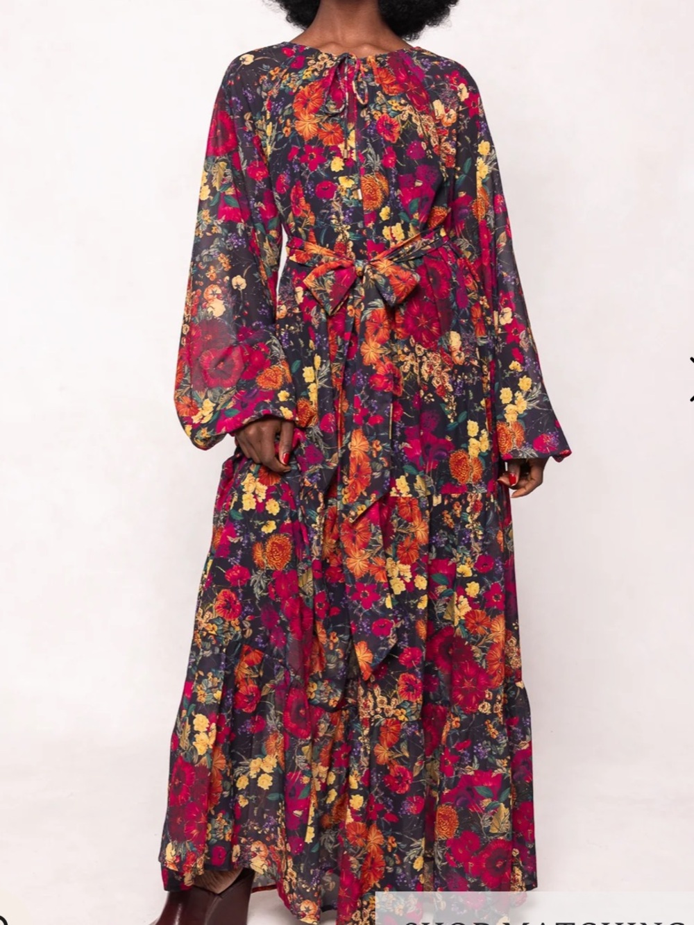 Ivy City Co. Imogen Dress in Night Garden Maxi Floral Boho Bohemian - Picture 8 of 16